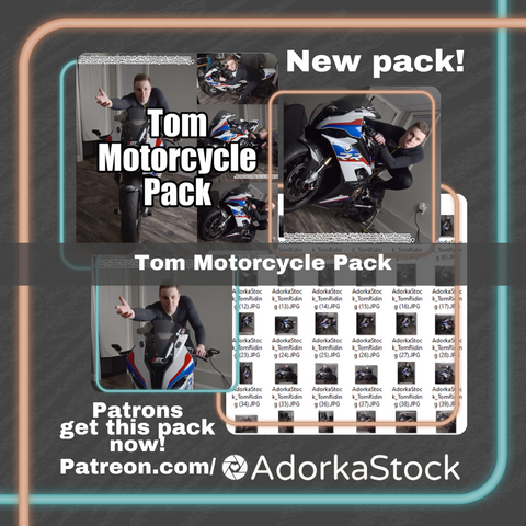 Dark grey graphic that has four photos of a man doing various things with a speed bike including riding it and maintaining it. Text overlaid reads 