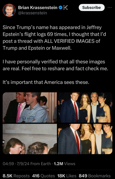 Epstein & Trump verified photos 