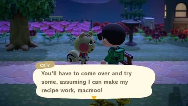 I'm sure you will make it work
Transcript:
Cally: You'll have to come over and try some, assuming I can make my recipe work, macmoo!