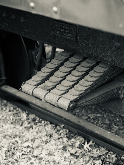 Leaf springs on an old railway carriage