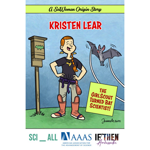 Color cover of the comic, featuring Dr Lear with a bat and a bat house next to her