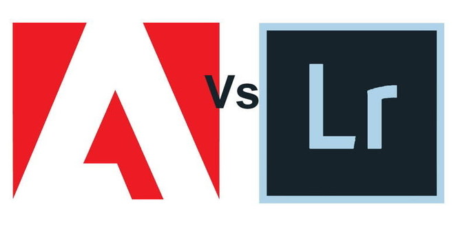 Two Adobe logos: Camera Raw vs. Lightroom