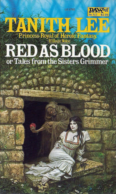 Book cover for RED AS BLOOD by Tanith Lee, published by DAW Books
