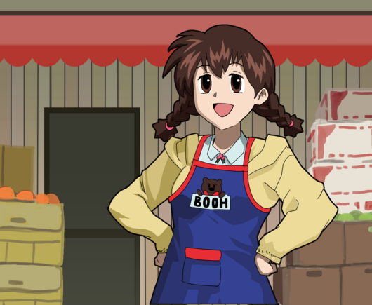 Nanao standing outside the grocery store