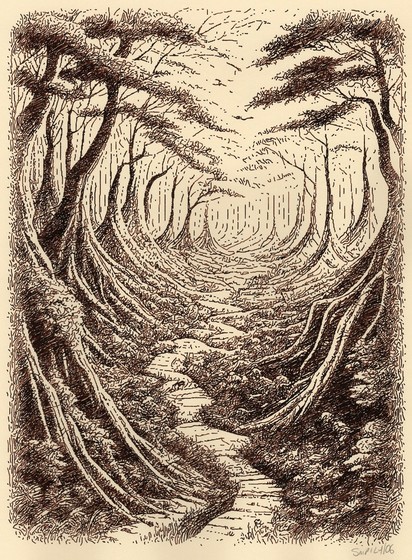 Deep Roman road in a lightly treed wood