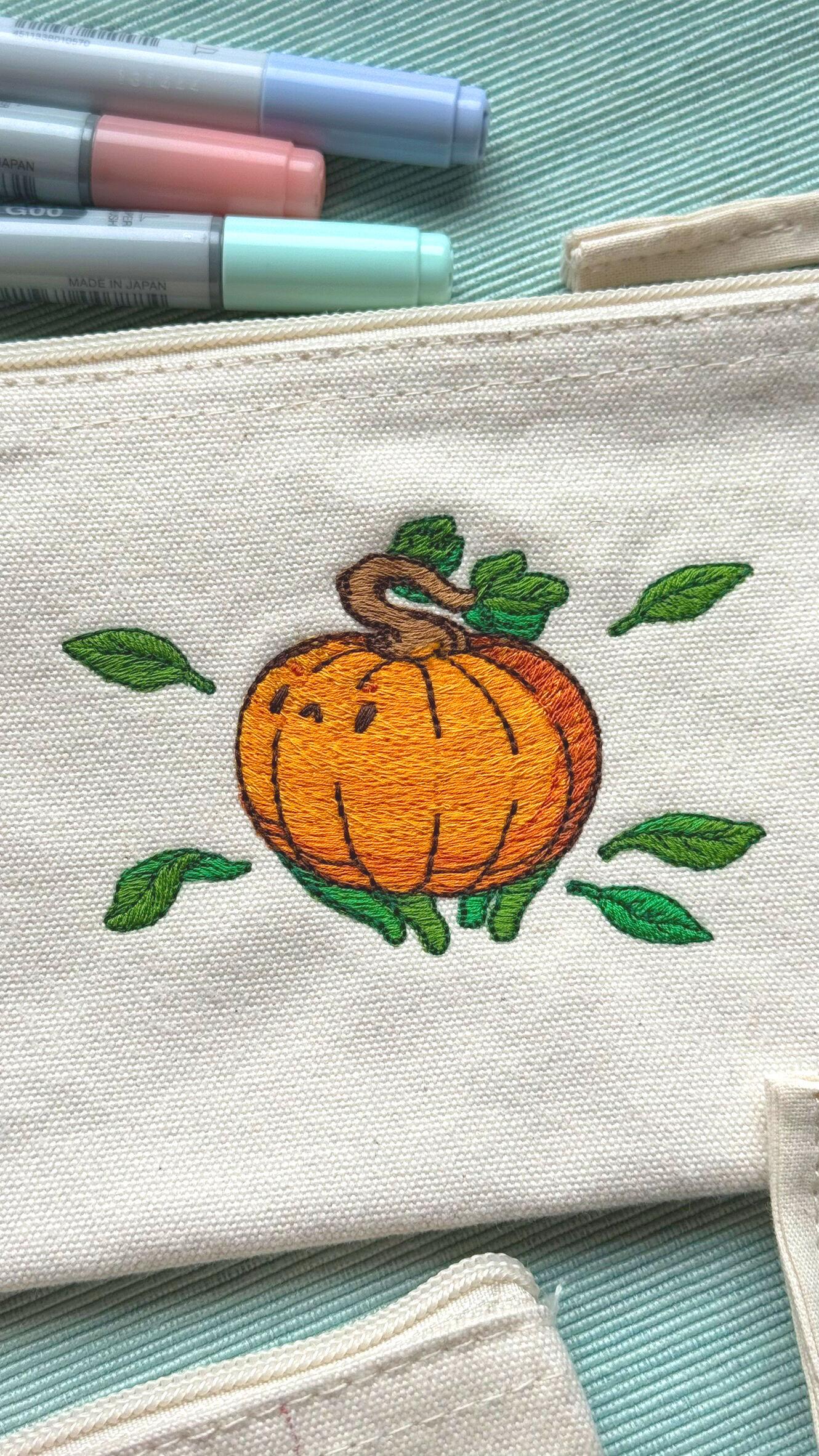 embroiderd pumpkin