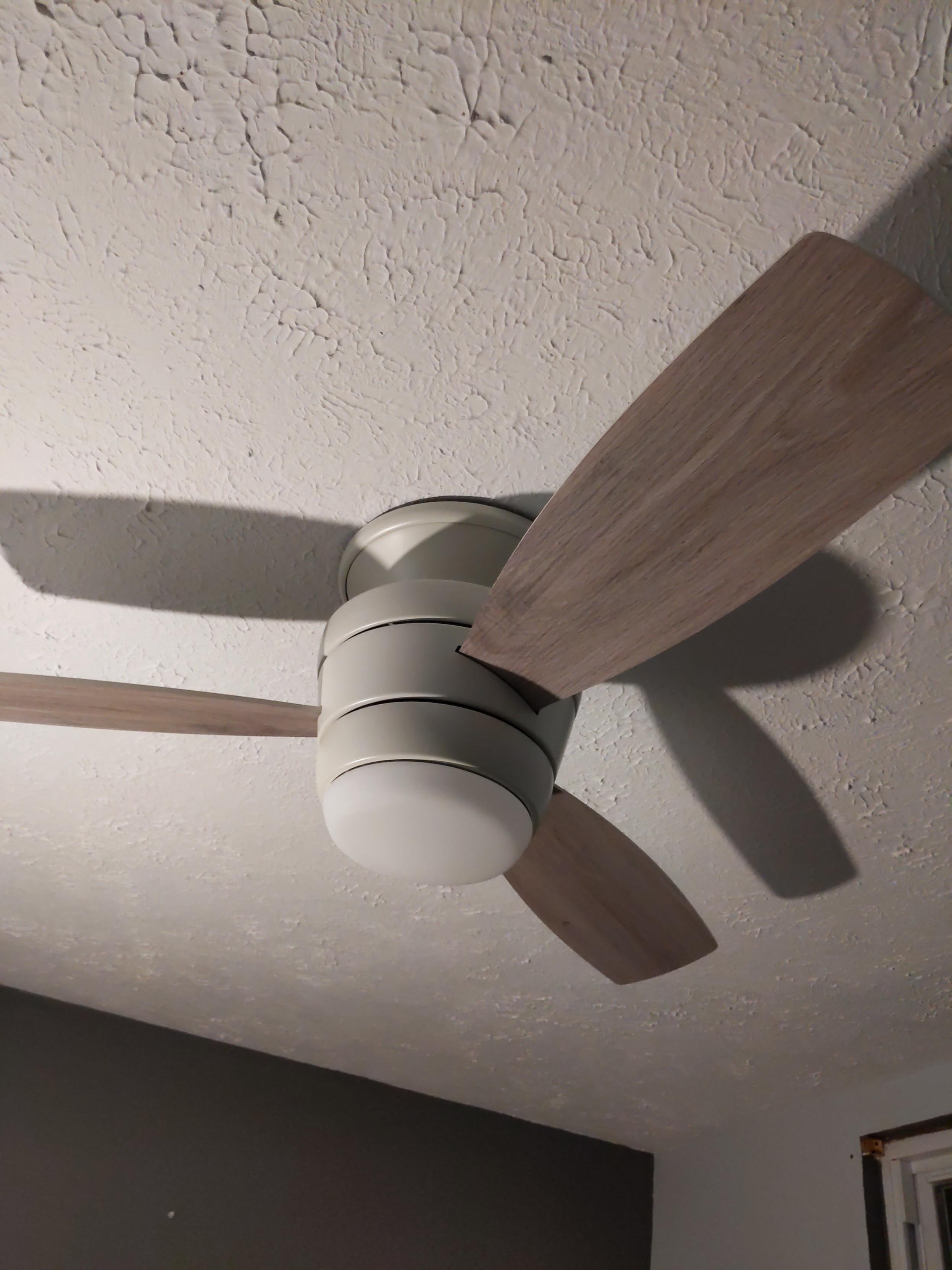 The fancy looking fan now installed in the library.