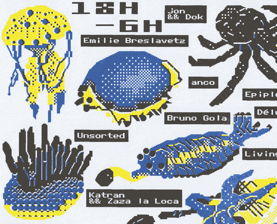 Aquatic creatures in text mode