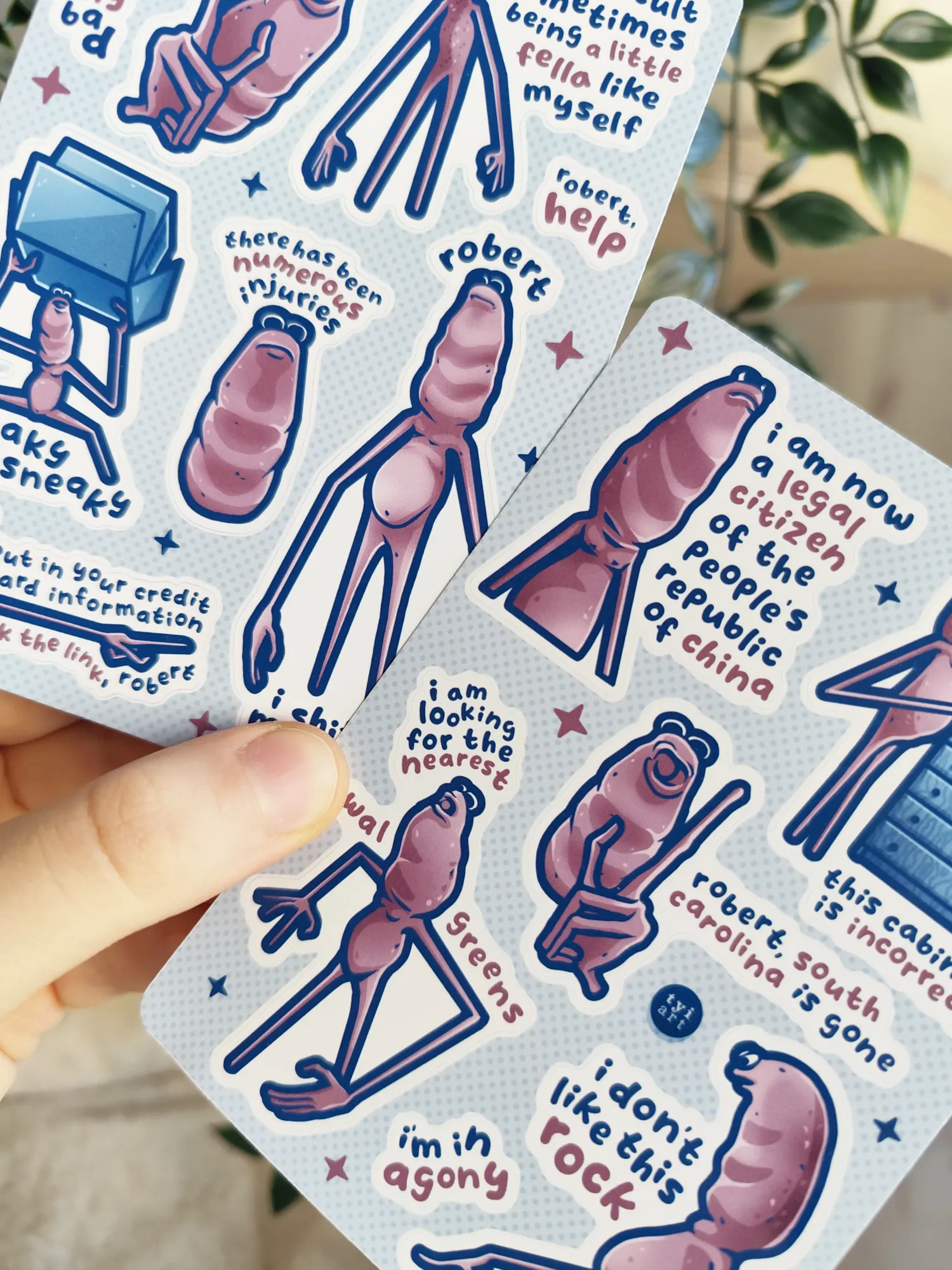 close up of marcus sticker sheets
