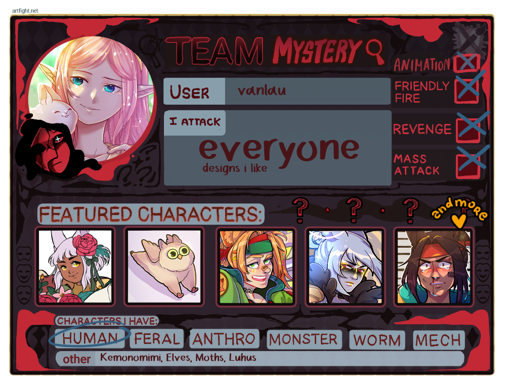 artfight team mystery team card