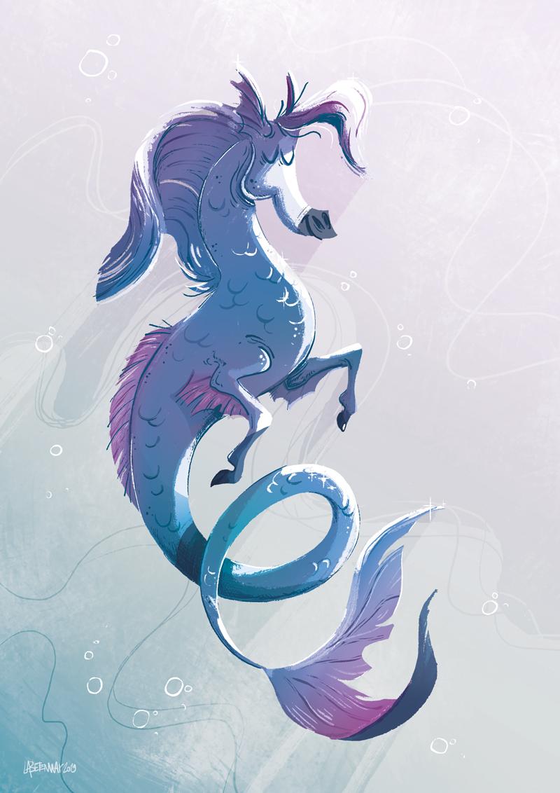 digital painting of a kelpie