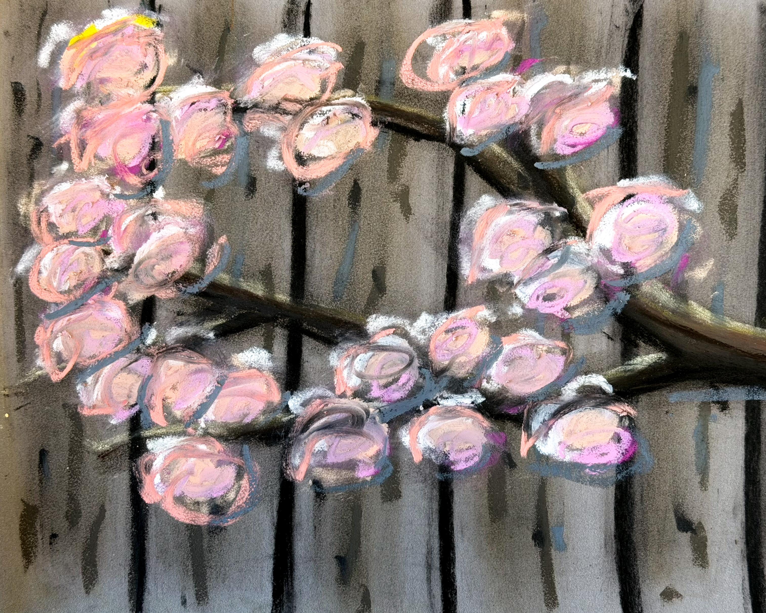 Pastel drawing of flowers.