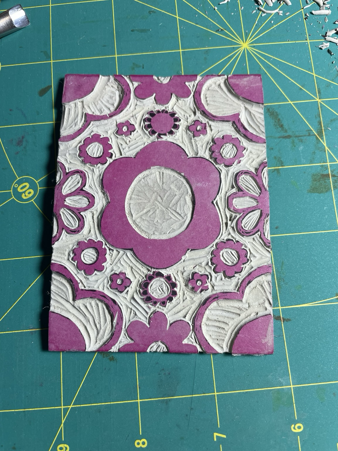 cut lino block