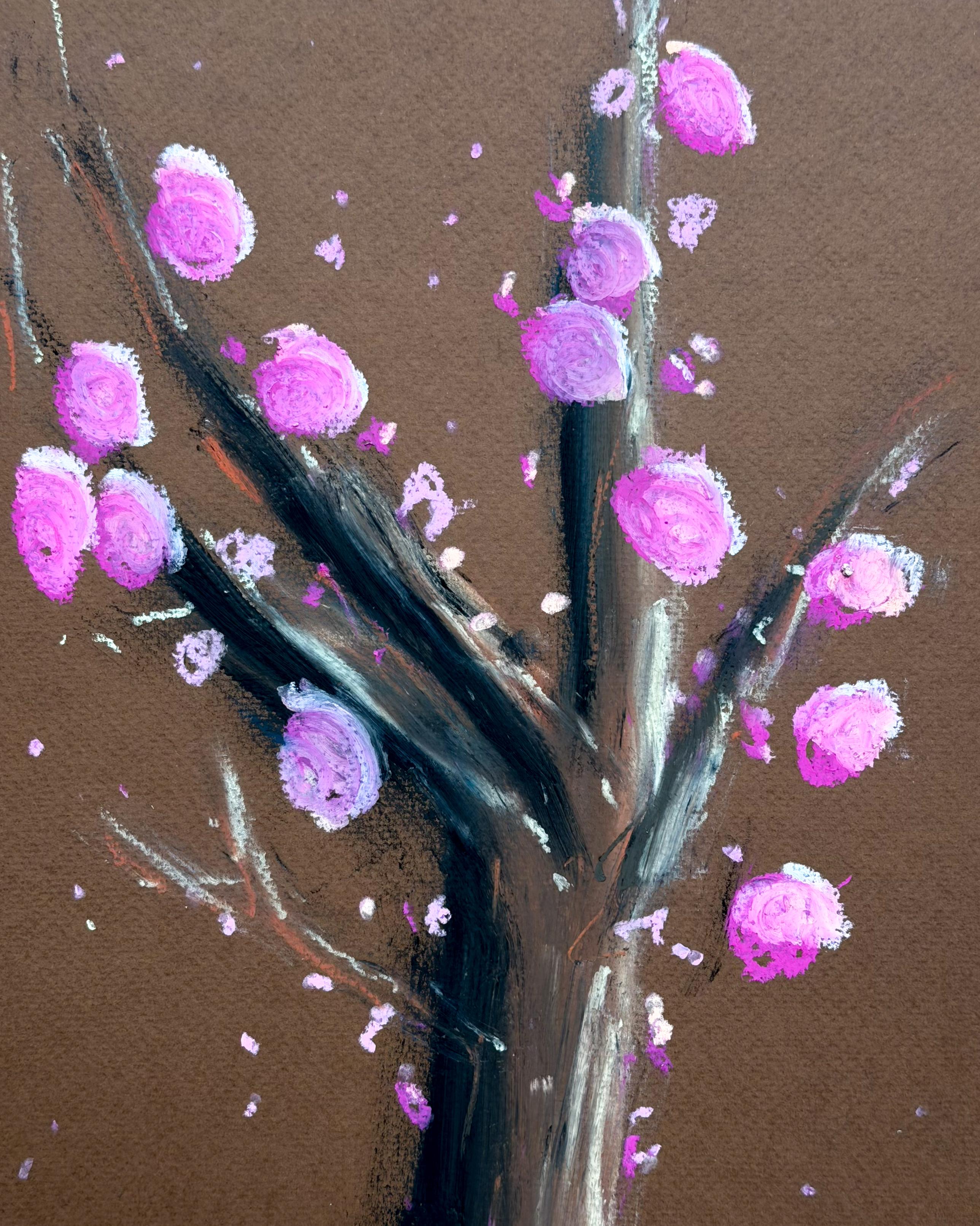 Pastel drawing of flowers.