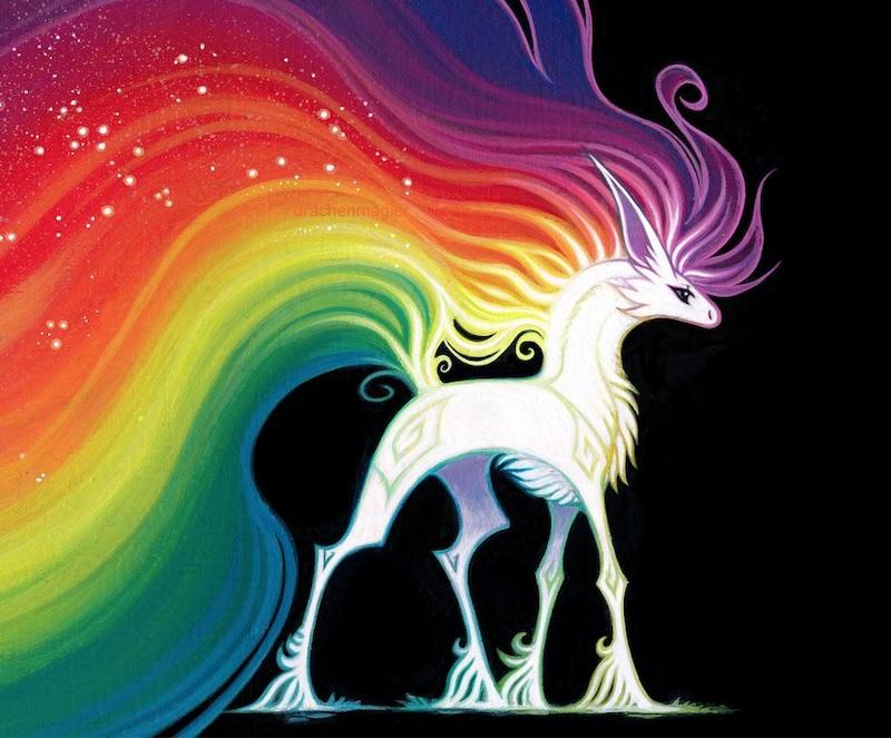 Rainbow pony, pre glitter, pre correction
