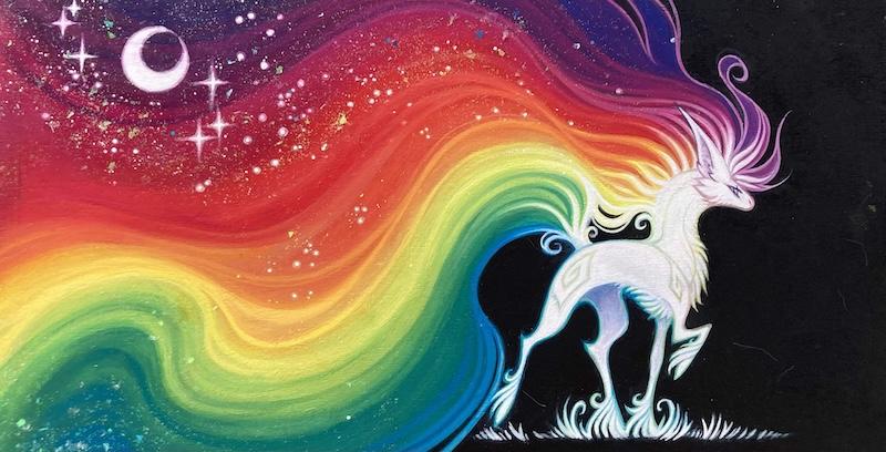 VERY glittery rainbow pony