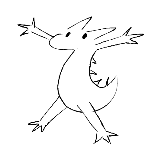a kobold with arms stretched out