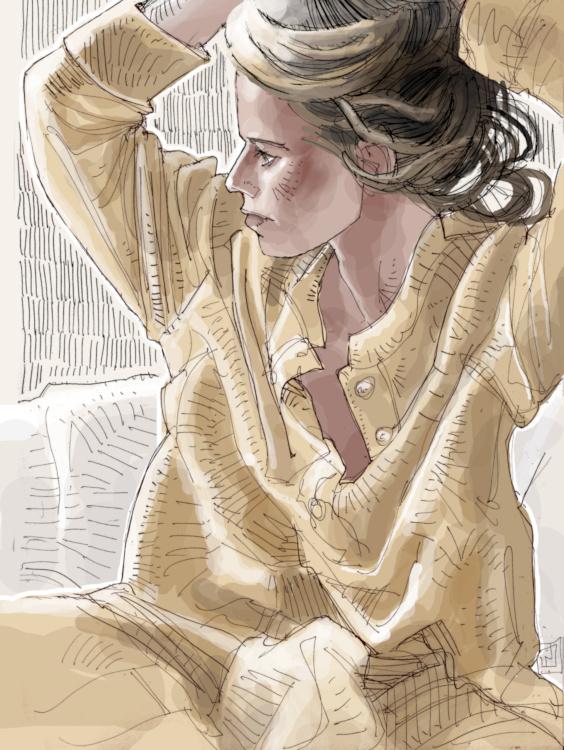 drawing of a woman