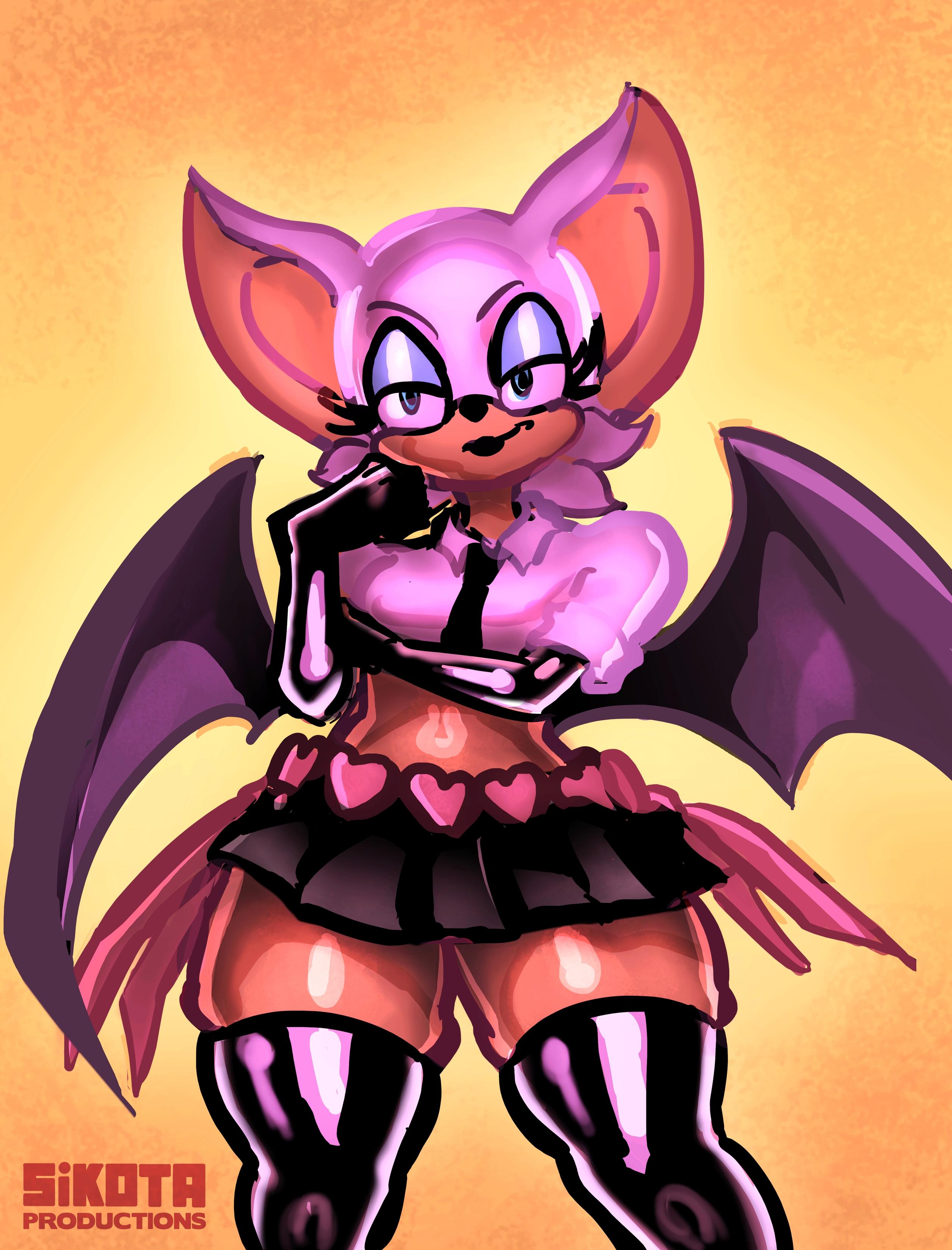 Rouge from Sonic the Hedgehog drawn in my signature (I hope) Sikota-style.
