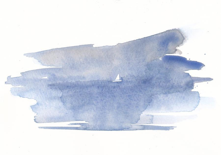 Aquarell Segelschiff