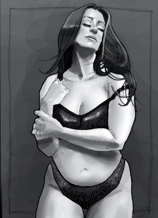 drawing of a woman