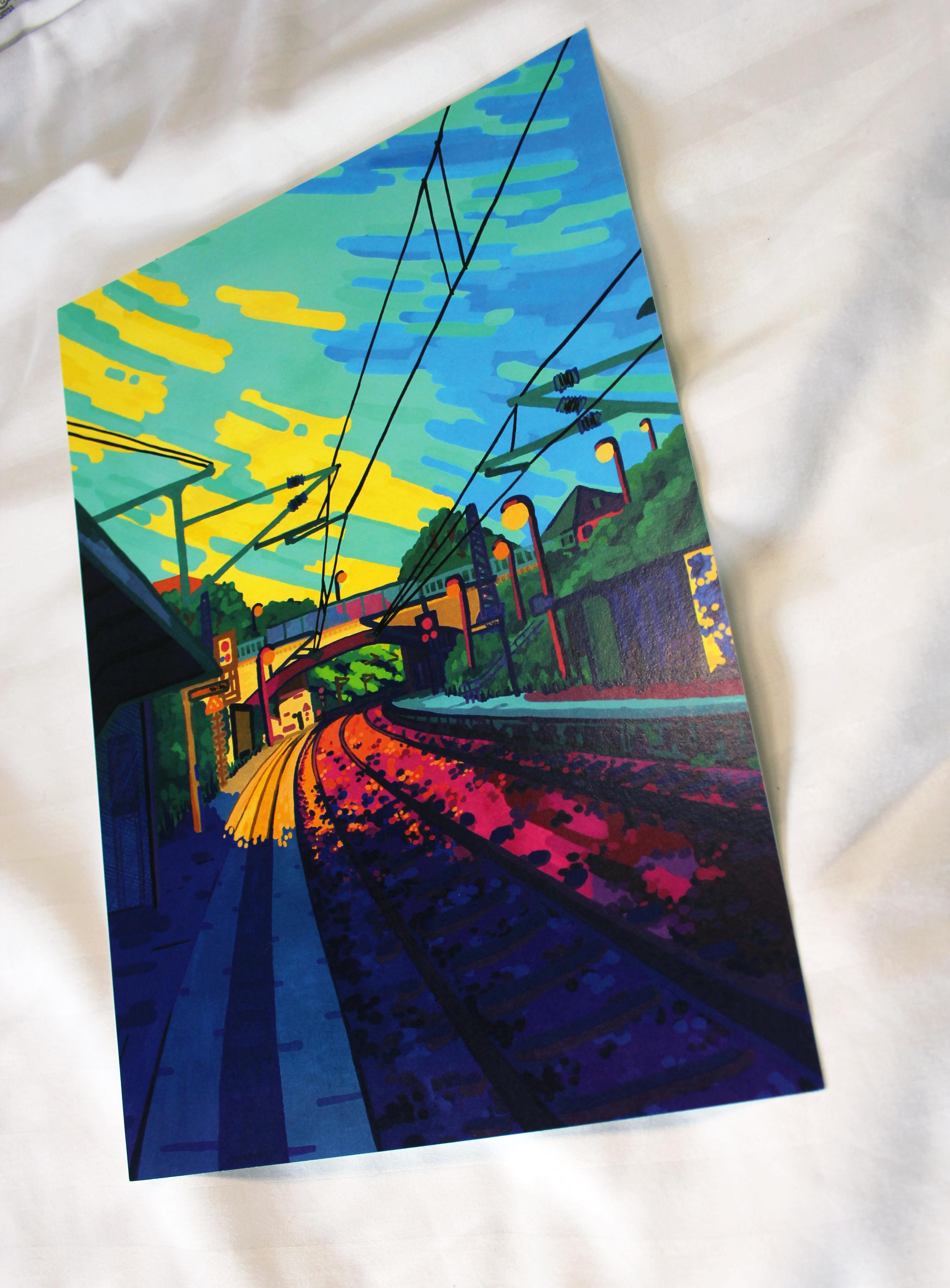A side shot of the print
