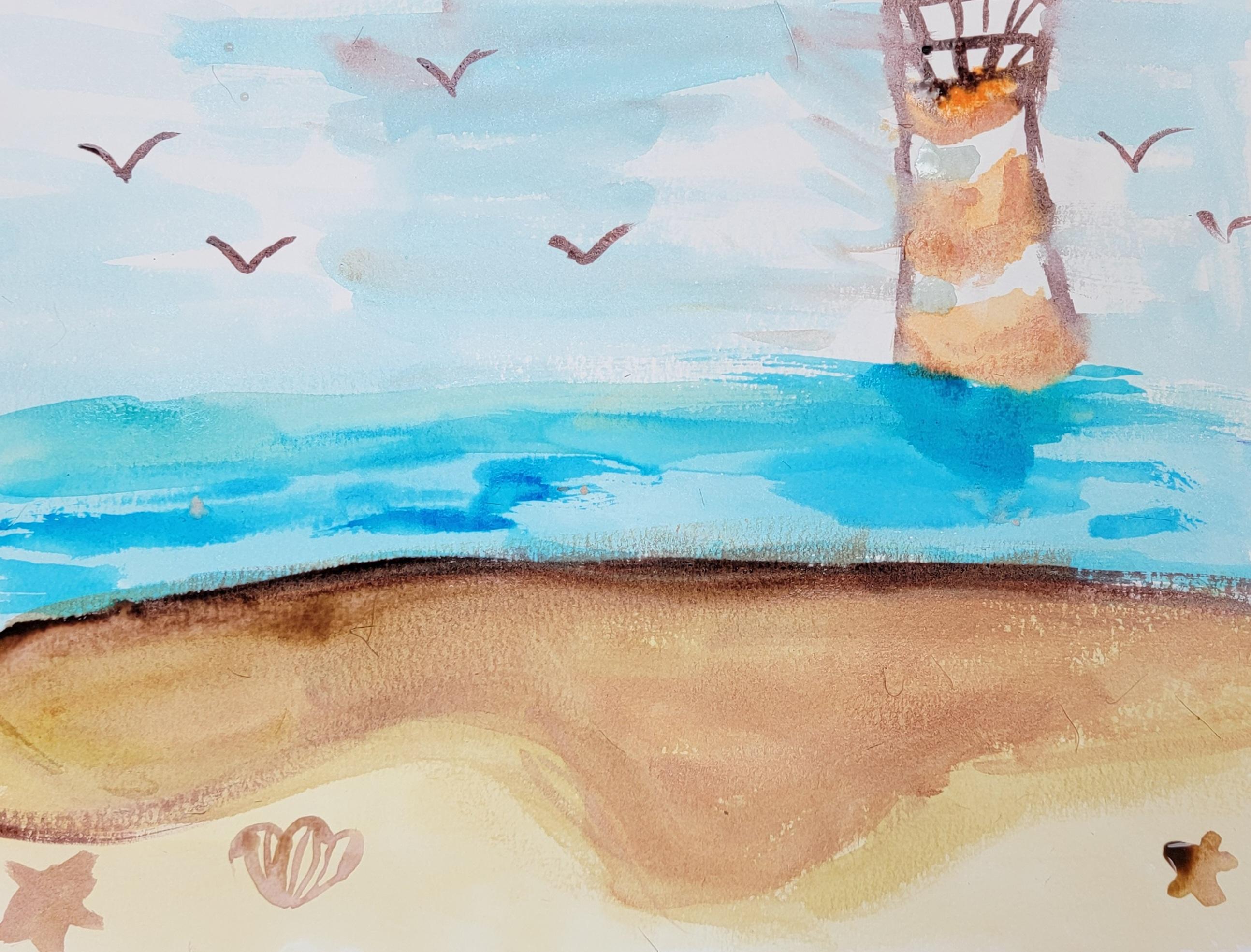 Watercolor lighthouse