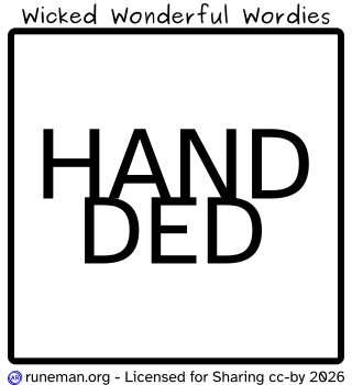 Wicked Wonderful Wordies 
a visual idiom puzzle
------------------------------
description
The word "hand" rests on top of "ded"
------------------------------
Explanation:
Typically, some kind of text is arranged inside, or somewhere around a square frame. The arrangement can be significant, and might be the key to recognizing the idiom. 

The puzzle can be difficult to solve because the idiom or common phrase may not be common to the person trying to solve the puzzle.

Sometimes there is an "AhHa!" moment, though.

Answers and an archive of the puzzles is available at http://runeman.org/wordies.

inspired by
@jo@noavailabledisk.space