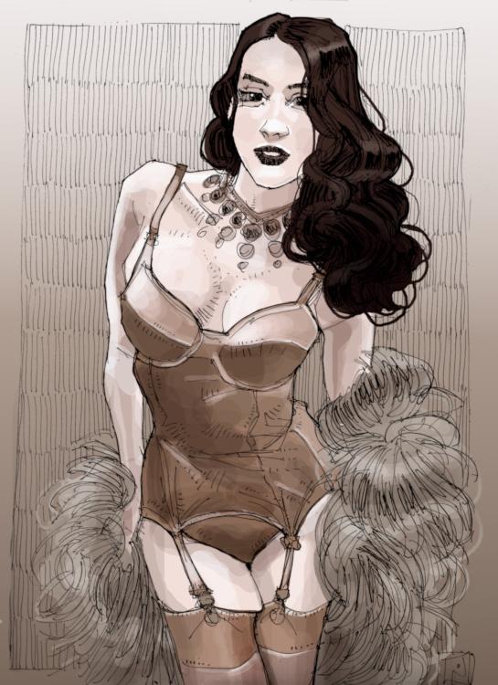 drawing of a woman