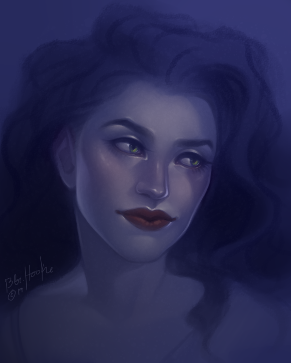 Speedpaint of a humanoid character with a coy expression.