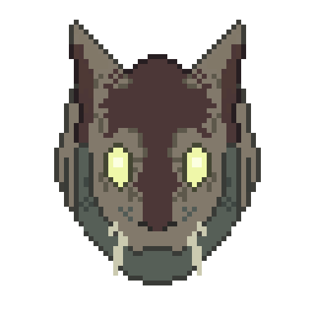 Pixel art portate of Chuppy on the front