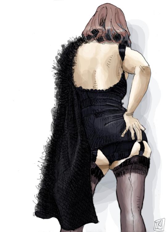 drawing of a woman