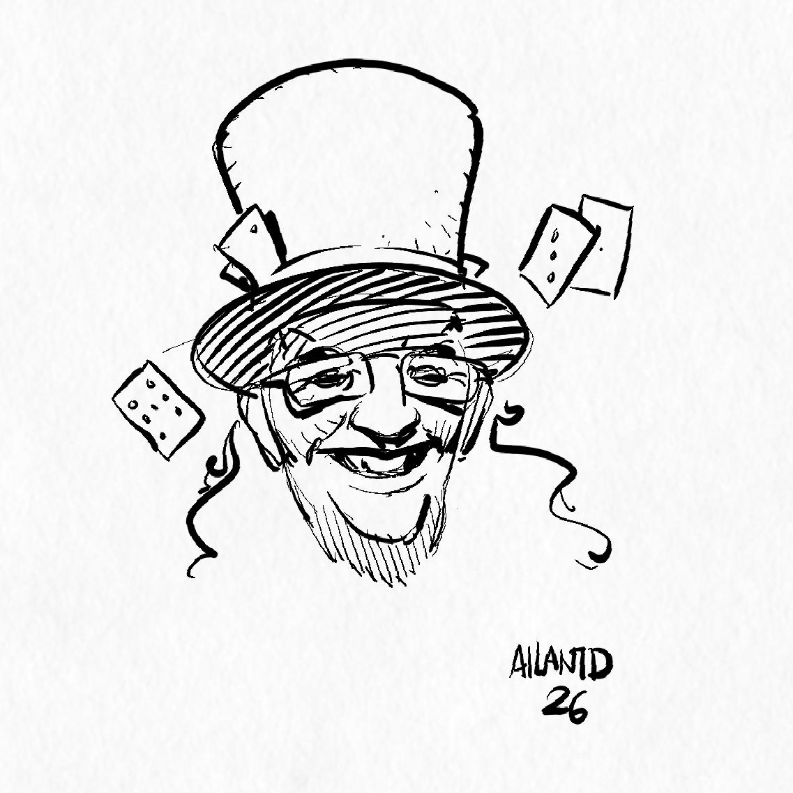 Juan Tamariz portrait doodle