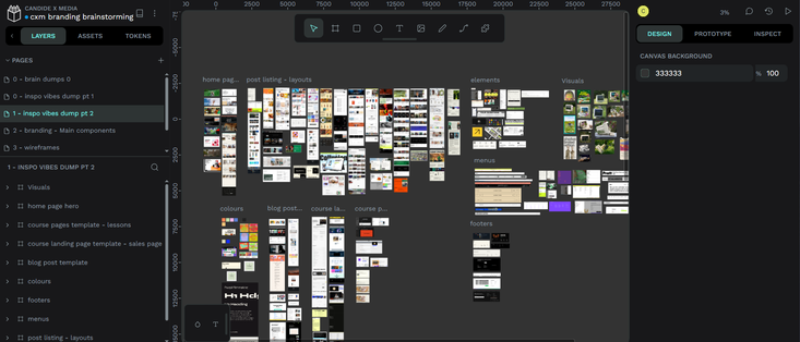 Screenshot of my design project in Penpot