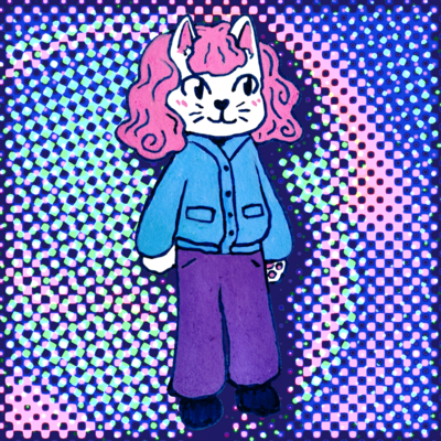 nonbinary 3d cat pfp in 2023