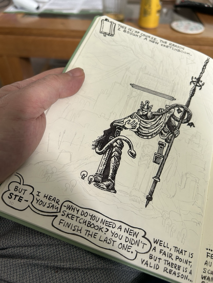 I’ve gone and bought another new sketchbook and started sketching my start in Shadow of the Erdtree.