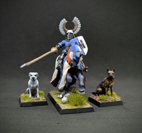 El caballero y los dos perros