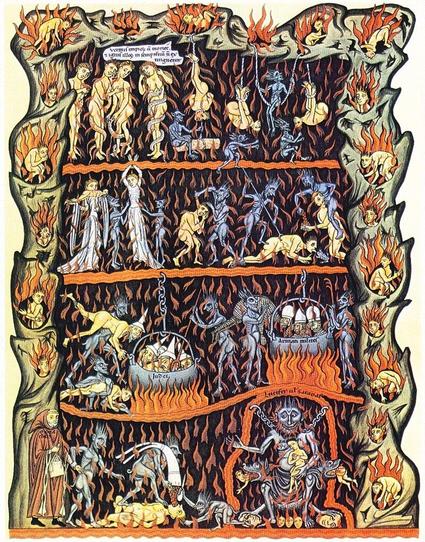 Screenshot wikipedia "Hölle" 29.03.2025

Die Hölle ist nach den Auffassungen zahlreicher Religionen ein unwirtlicher, jenseitiger Ort der Bestrafung für, dem jeweiligen Glauben als verboten geltende, im Diesseits begangene Taten. Je nach Glaubensauffassung wird sie als Ort der Vernichtung, der Läuterung oder der ewigen Verdammnis des Verstorbenen gedacht. Nach traditionellen Vorstellungen des Christentums ist sie ein Ort der Qual, an welchen Übeltäter nach dem Tod gelangen, bevölkert von Dämonen und dem Teufel. In modernen christlichen Glaubenslehren ist diese Vorstellung allerdings in verschiedener Weise modifiziert oder auch ganz fallen gelassen worden.