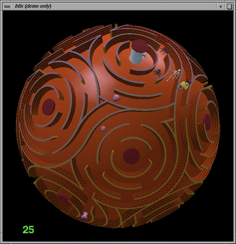 Screenshot of the game Blix running on an SGI O2