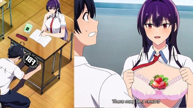 I stAnd Up Under Her Desk, so She Give Me My Sus Reward 😳😏 Anime Funny Moment - Takamine san