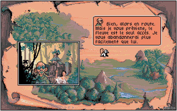 Screenshot of The Quest for the Time Bird / La Quête de l'Oiseau du Temps (1989, Infogrames)