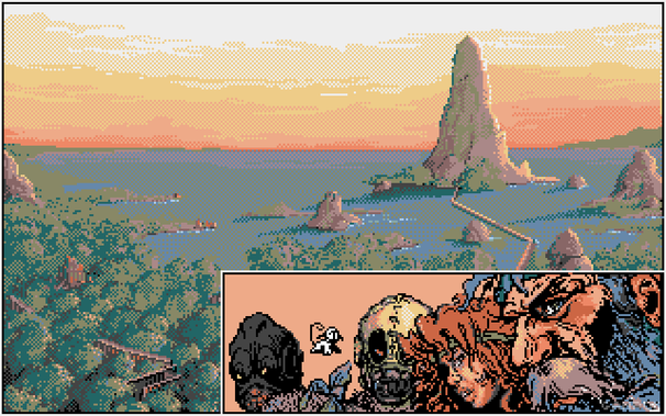 Screenshot of The Quest for the Time Bird / La Quête de l'Oiseau du Temps (1989, Infogrames)