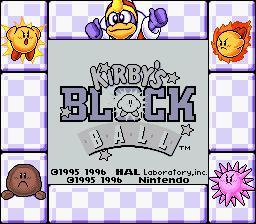 Cover image of Kirby's Block Ball (1995)