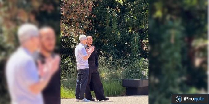 Lewis Hamilton aperçu à Apple Park avec Tim Cook