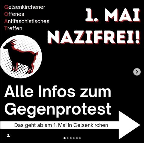 Aufruf vom Gelsenkirchener offenen Antifatreffen:
1. Mai nazifrei!

Alle Infos zum Gegenprotest
