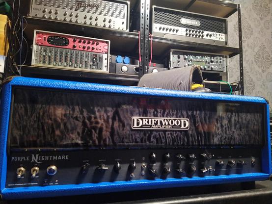 a driftwood purple nigtmare guitaramp.
