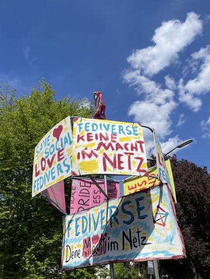 Fediverse protest signs