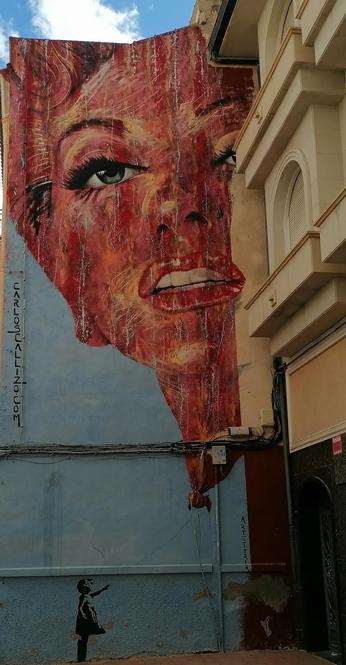 Bansky trifft Marilyn - gesehen in Petrer, Spanien
