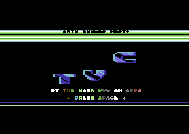 Screenshot of "Into the Eagle's Nest..." - Crack: The Vasa Crew (TVC) - Trainer: +2 - Published by Pandora on Commodore 64 (1987)