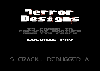Screenshot of "Coloris" - Crack: Terror Designs - Published by - on Commodore 64 (19xx)